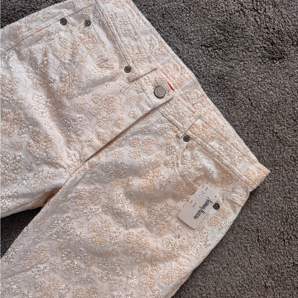 Cynthia Steffe Cream Straight Leg Jeans